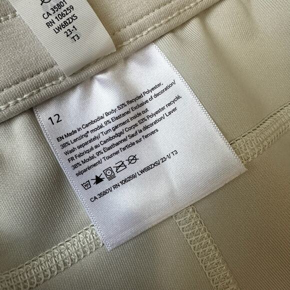 LULULEMON Softstreme Pants Ivory Cropped Relaxed Straight High Rise - Picture 10 of 14